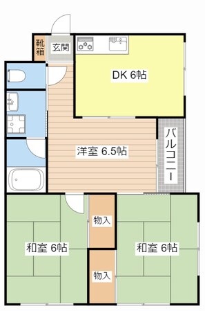 シャトウ名坂マンションの物件間取画像